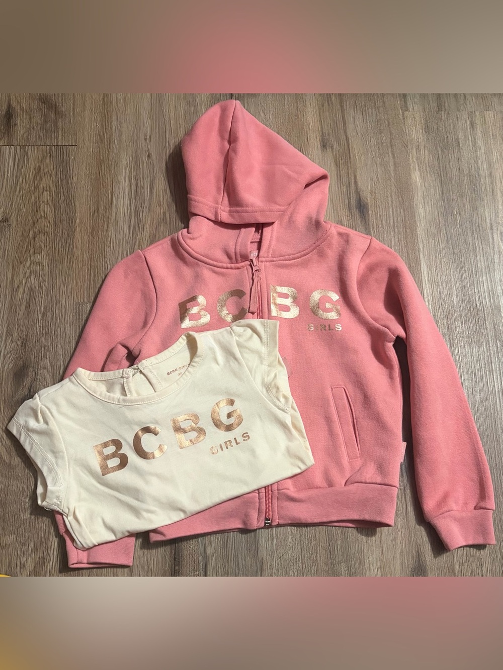 BCBG Girls - Pink Fleece Jacket and Shirt Set - Size 4